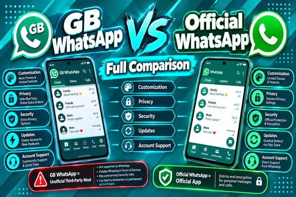 GB WhatsApp vs Official WhatsApp – Full Comparison